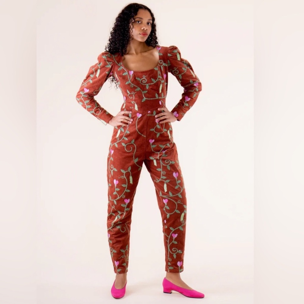 Samantha Pleet Red Floral Jumpsuit
